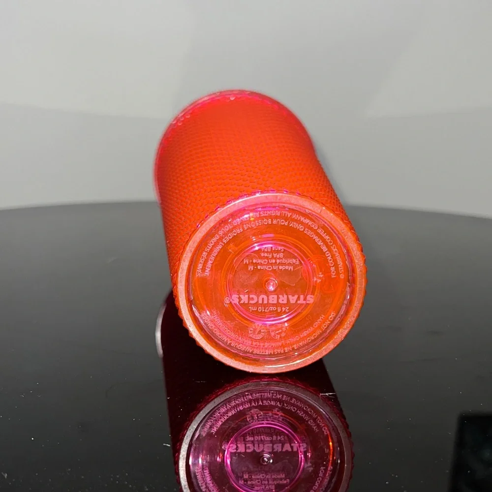 Starbucks Hot Neon Pink Studded Tumbler Venti 24oz Bling Cold Cup 2019